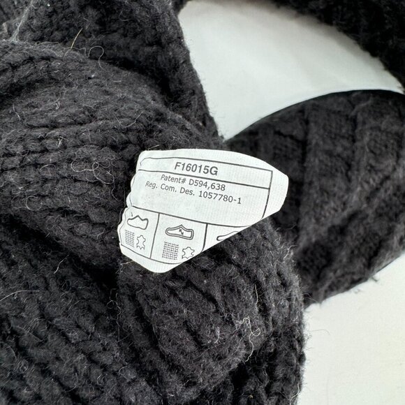 Ugg Classic Black Knit Lattice Cardy 3 Button Winter Fold Over 7 Tall Boots - Picture 9 of 9